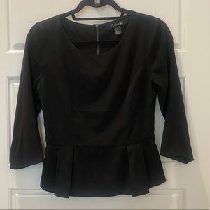 Peplum Black Top